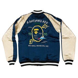 BAPE Japan 1993 Souvenir Sukajan Jacket Blue Champagne | A Bathing Ape